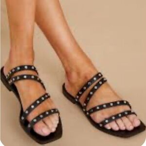 Dolce Vita, black Isabelle, strappy, studded sandals, size 8